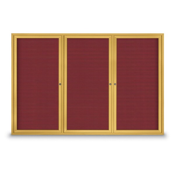 United Visual Products Open Faced Traditional Rounded Corkboard UV643ARC-BRONZE-RUBBER - main